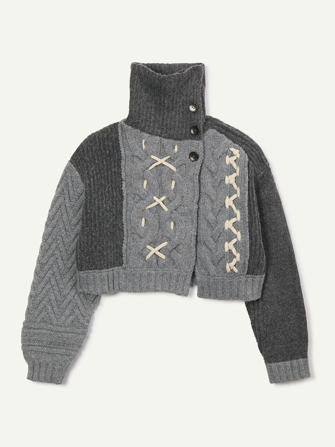 Stitched Cable Cardigan