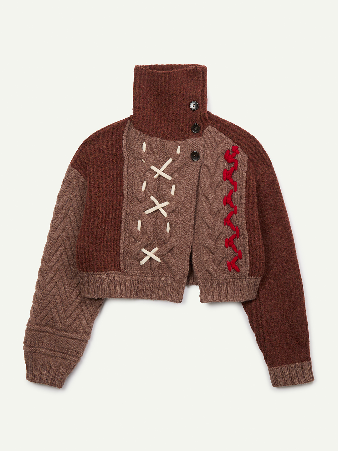 Stitched Cable Cardigan