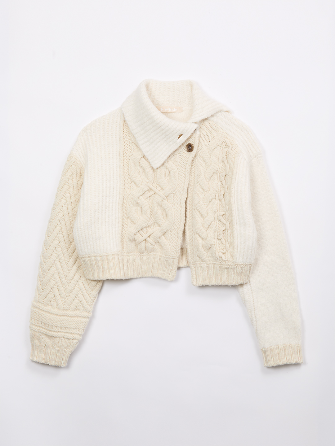 Stitched Cable Cardigan 詳細画像 White 3