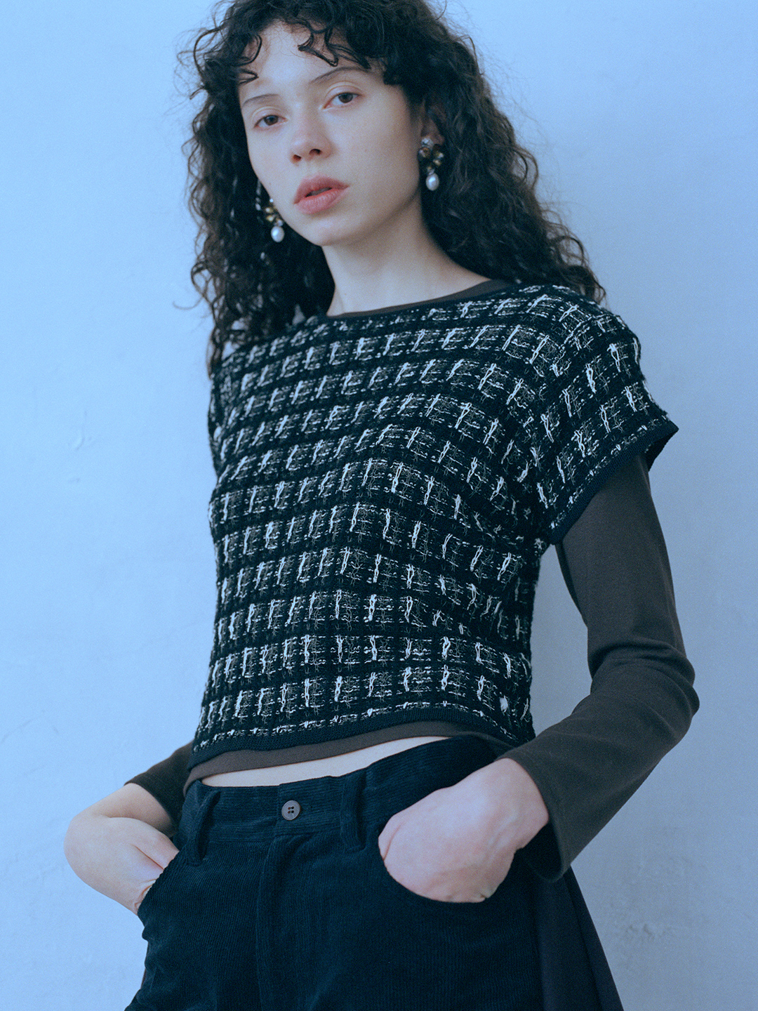 Check Jacquard Tshirt