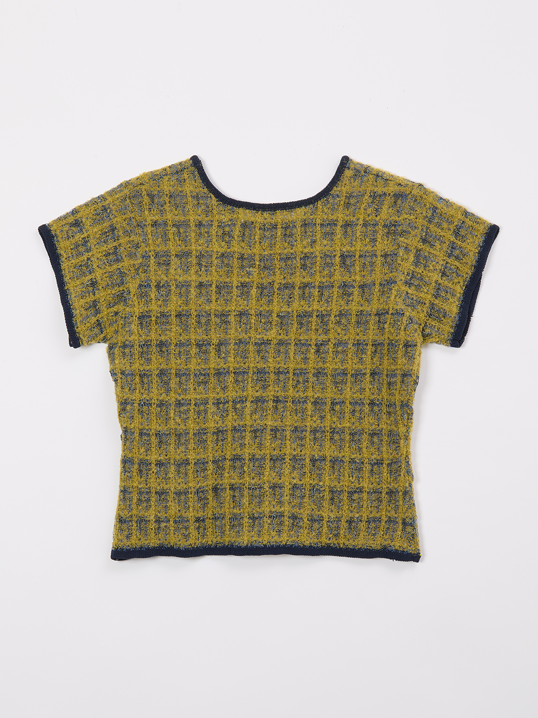 Check Jacquard Tshirt 詳細画像 Yellow 2