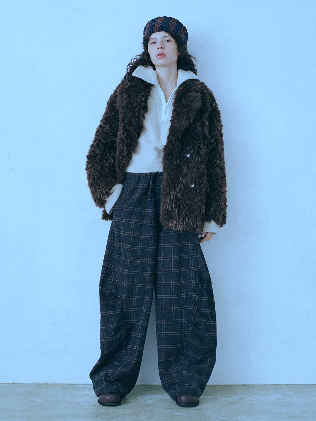 Twisting Volumed Trousers 詳細画像 Brown 2
