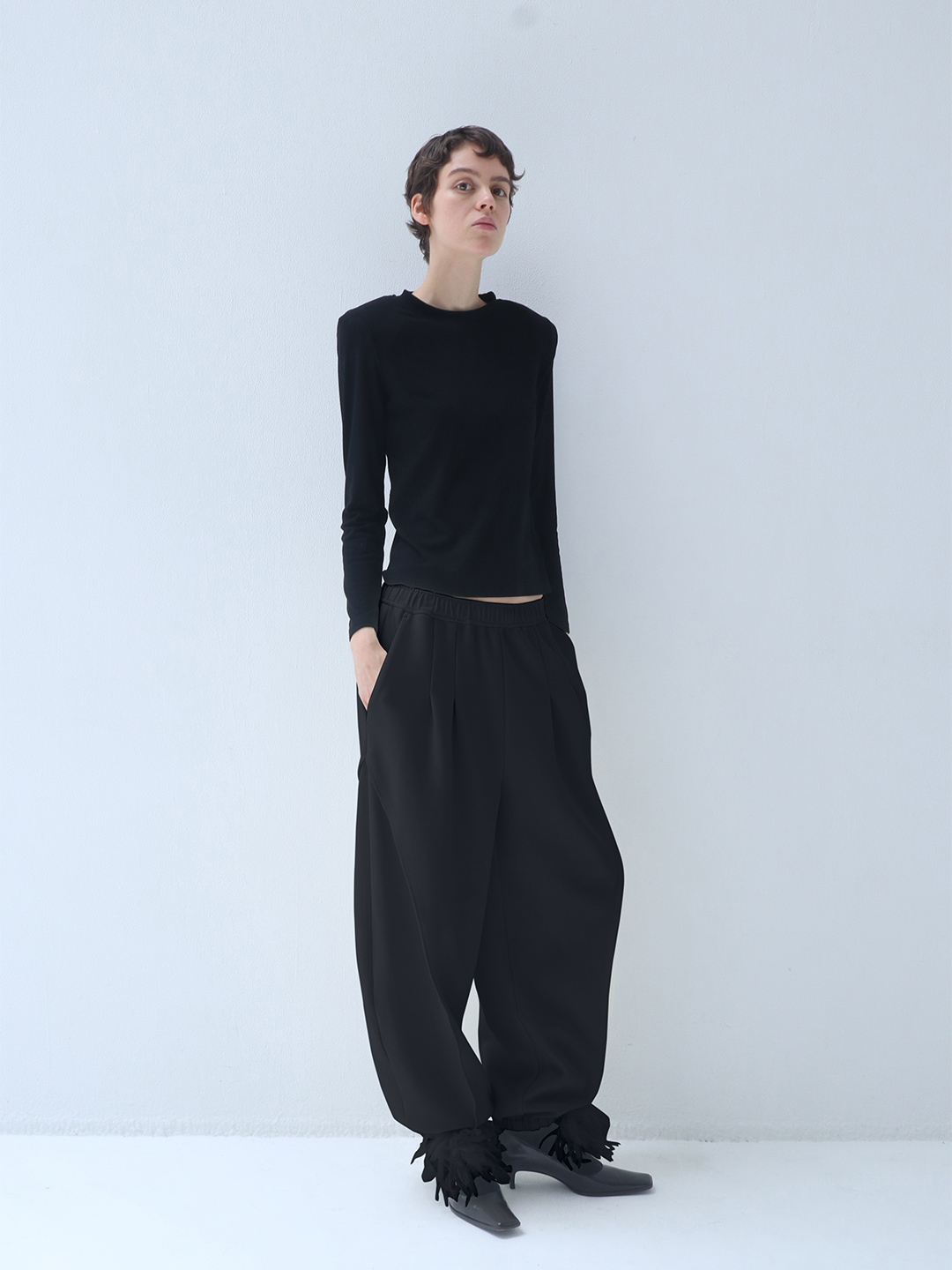Balloon Track Pants 詳細画像 Black 3