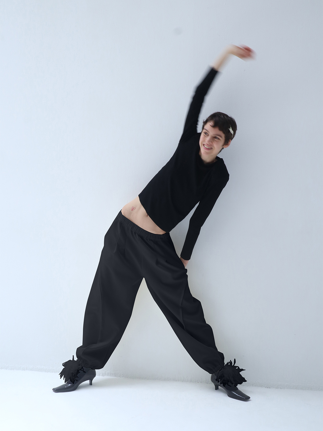 Balloon Track Pants 詳細画像 Black 4