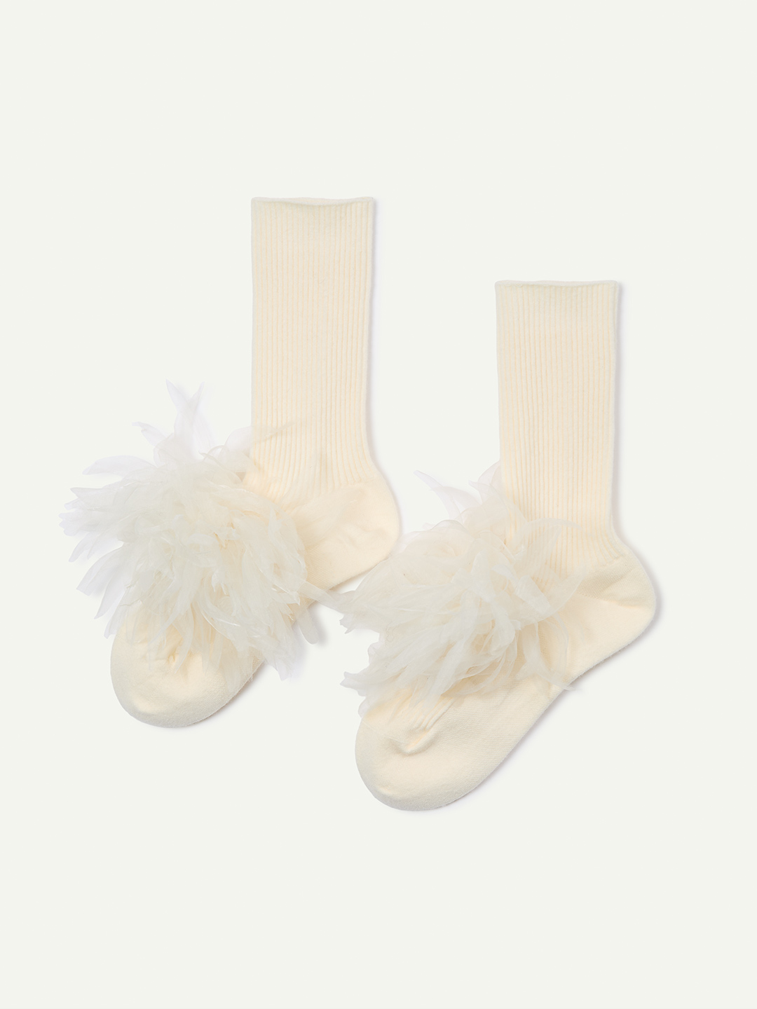 Pom pom Flower Wool Socks